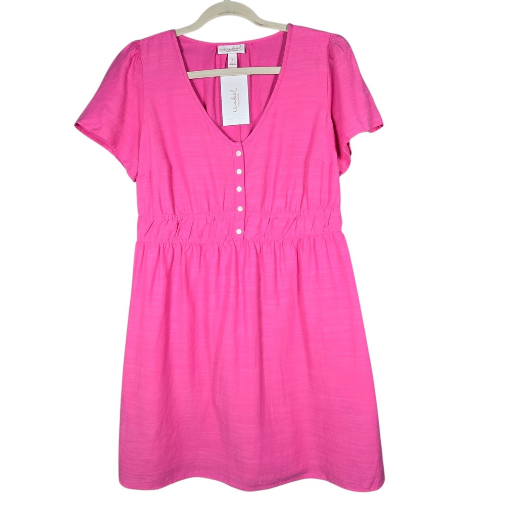 Isabel by Ingrid & Isabel Maternity Dress Women Small Pink Button New